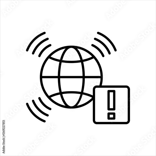 danger outline icon vector illustration