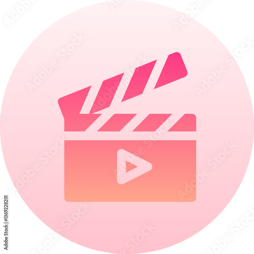 clapperboard Illustration on a white background