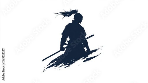 Samurai warrior Logo Design Vector