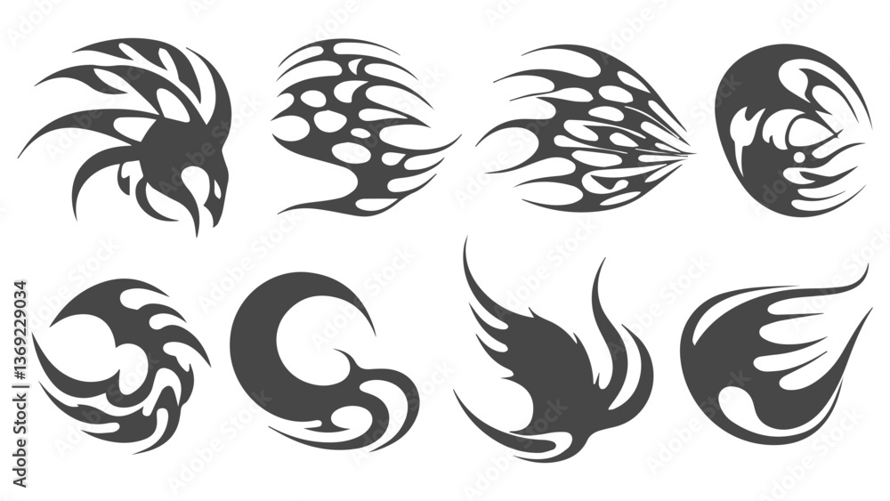 Fototapeta premium black and white tattoo