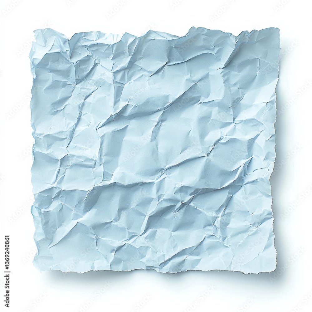 Obraz premium Crumpled memo note with ink smudges