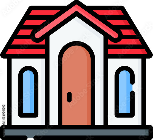 accomodation Illustration on a white background.