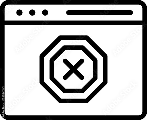 ad blocker Illustration on a white background.