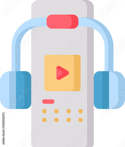 audio guide Illustration on a white background.