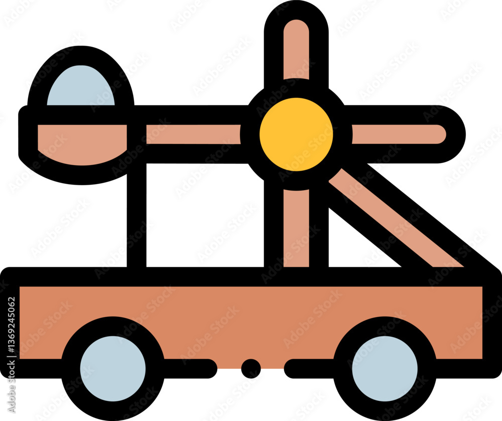 catapult Illustration on a white background. catapult Illustration on a white background.