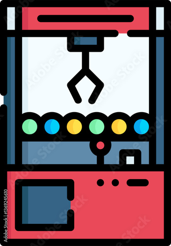 claw machine (2) Illustration on a white background