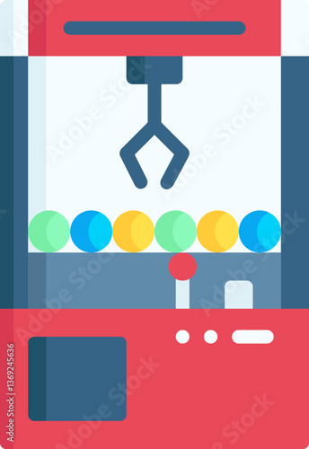 claw machine Illustration on a white background