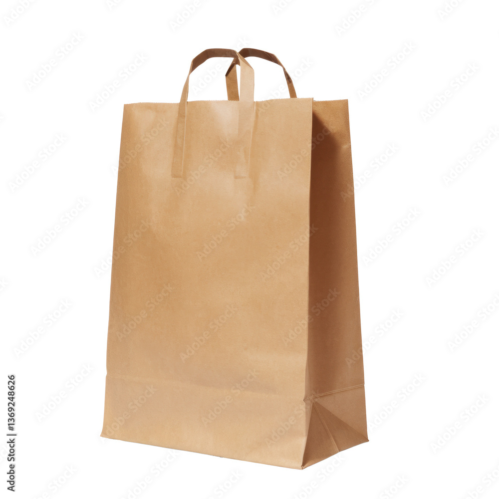 brown paper bag isolated on white background. brown paper bag isolated on white background.