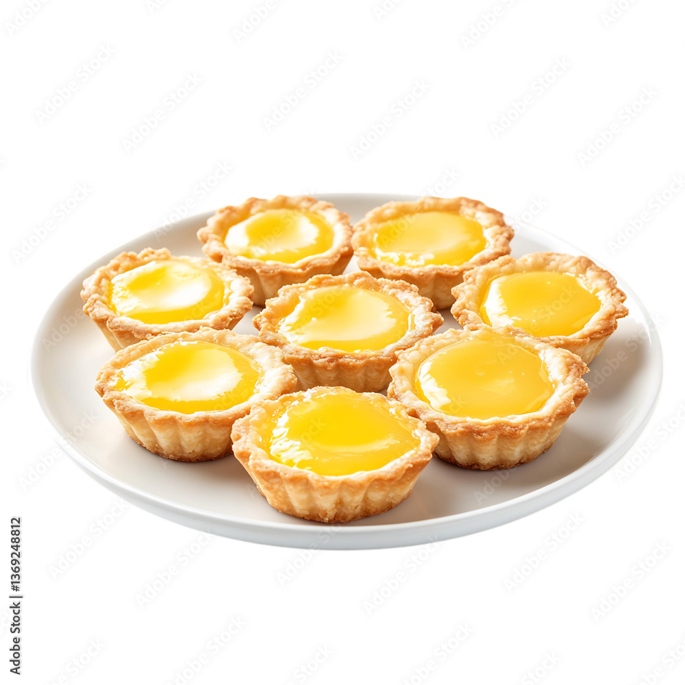 Mini Lemon Tarts Isolated on Transparent Background Mini Lemon Tarts Isolated on Transparent Background