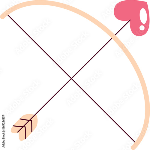 Bow - Love elements Flat Iluustration