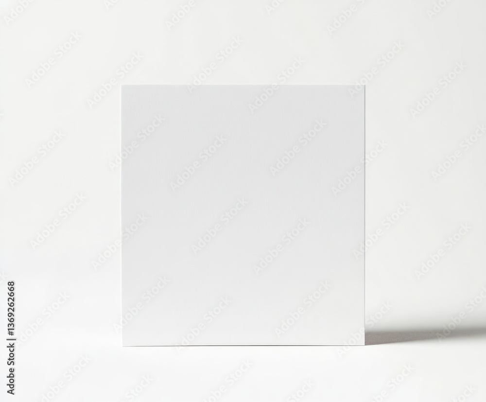 Blank White Square Mockup for Product Display or Text Placement Blank White Square Mockup for Product Display or Text Placement