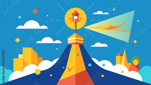 Amidst chaos hope is the guide that leads us to brighter days.. Vector illustration