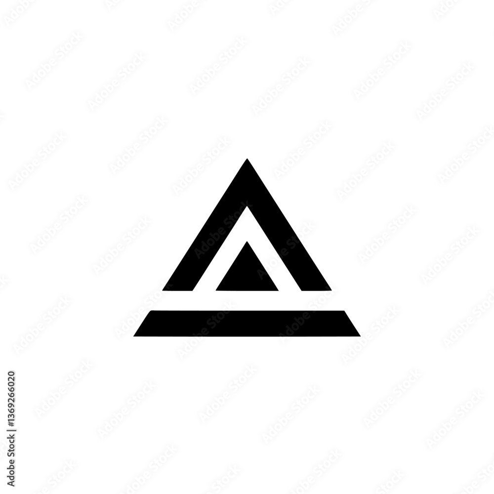 Minimalist Geometric Triangle Logo Design, Black and White, Modern Branding Minimalist Geometric Triangle Logo Design, Black and White, Modern Branding