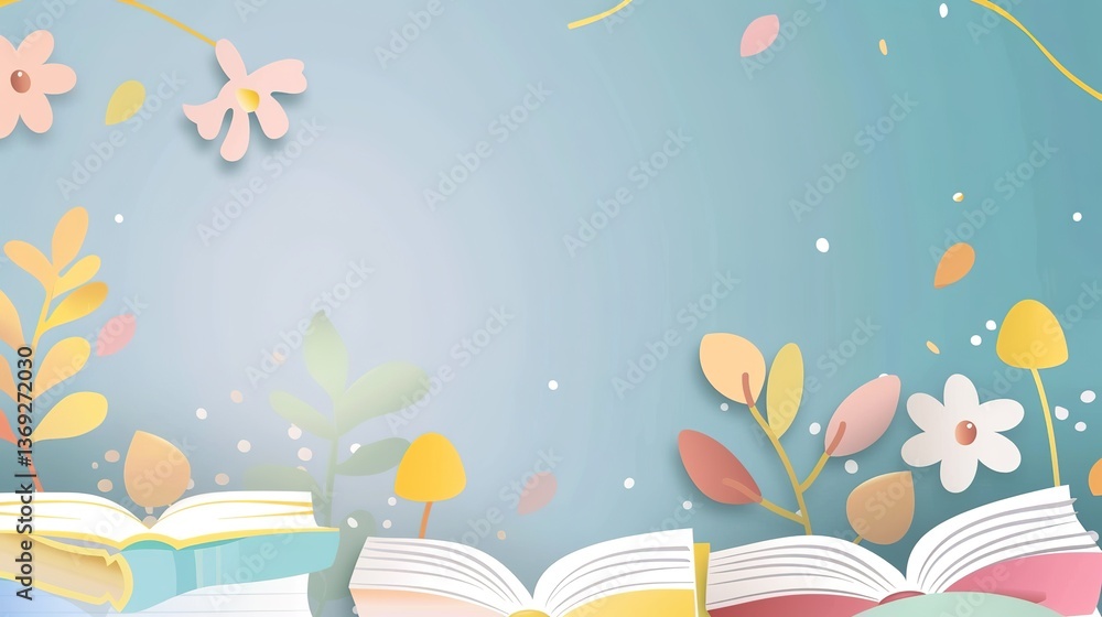 The Book Background of Children's Day: Using Books as Wings to Soar in the Vast Sky of Knowledge Exploration in Childhood The Book Background of Children's Day: Using Books as Wings to Soar in the Vast Sky of Knowledge Exploration in Childhood
