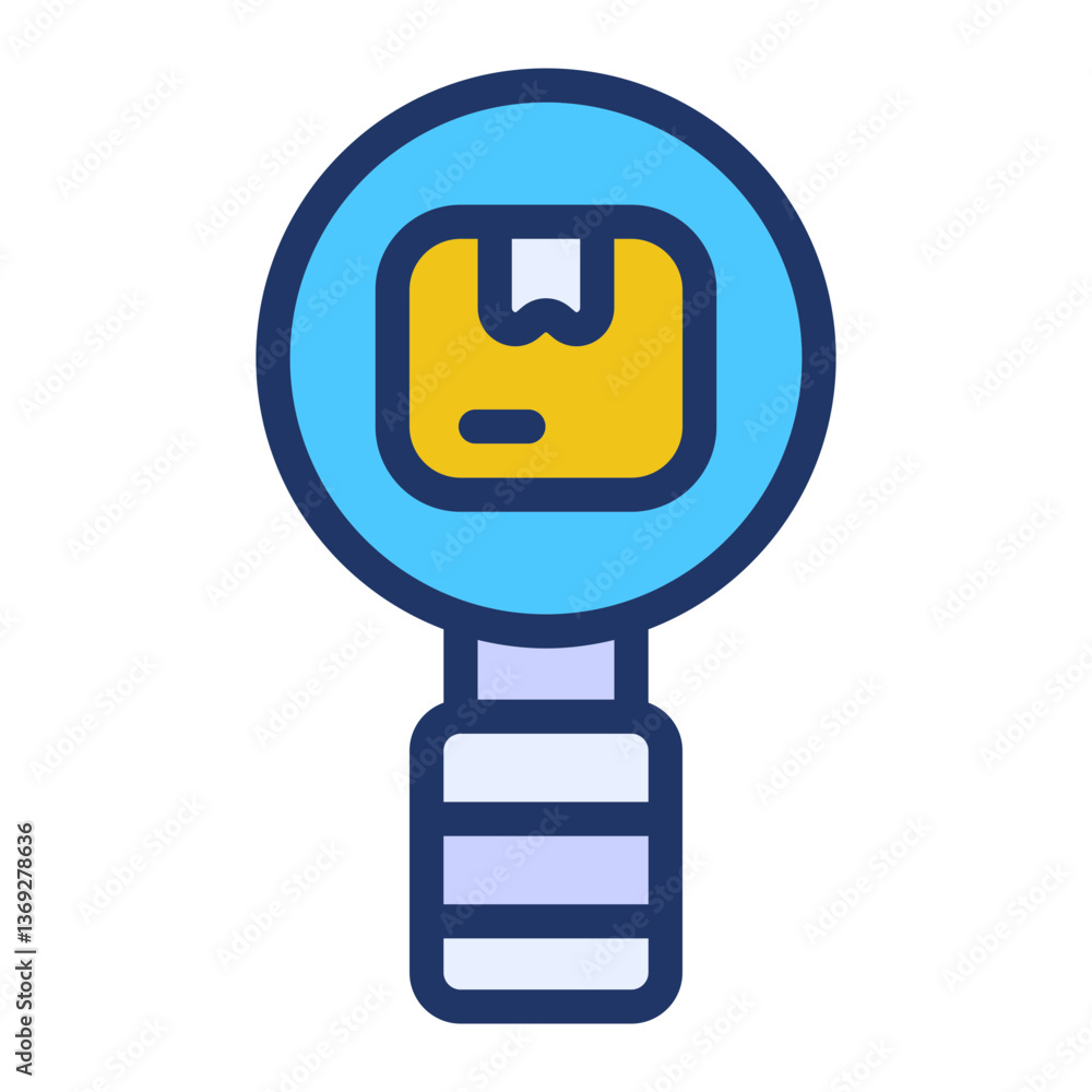 Fototapeta premium search package filled flat 