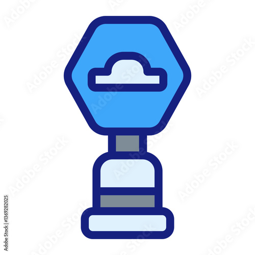 speed bump sign filled flat icon
