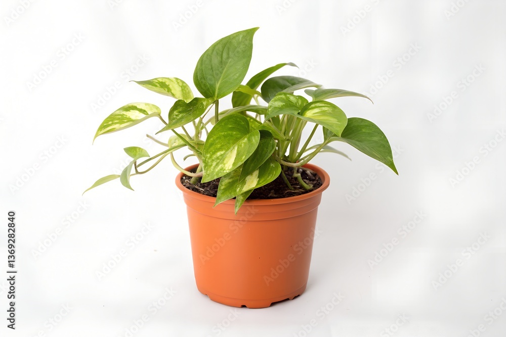 Fototapeta premium Epipremnum aureum isolated on white background