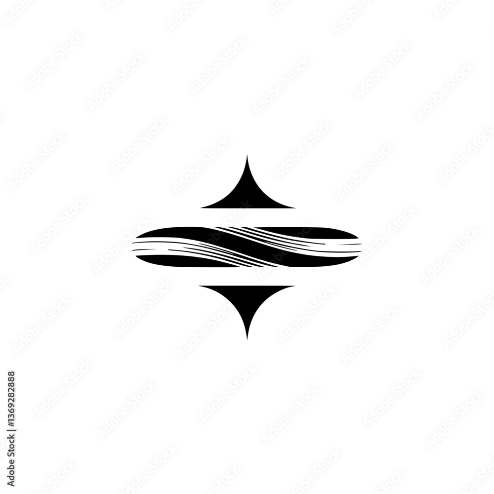 Fototapeta premium Abstract Black and White Modern Logo Design
