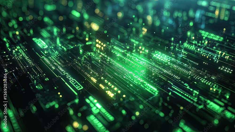 Glowing Green Laser Beams Forming an Abstract Technology Background with High-Resolution Light Effects Glowing Green Laser Beams Forming an Abstract Technology Background with High-Resolution Light Effects