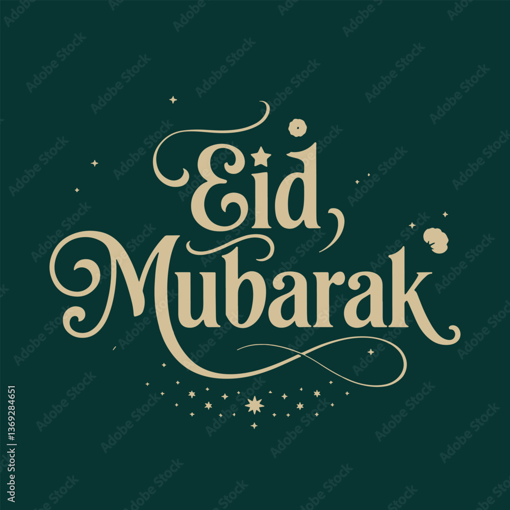 Elegant Eid Mubarak greeting design for digital use. This graphic features the celebratory Arabic phrase Elegant Eid Mubarak greeting design for digital use. This graphic features the celebratory Arabic phrase