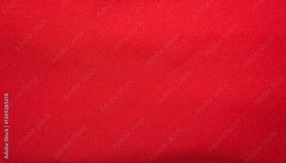 Fototapeta premium Red Fabric with Soft Folds and Wrinkles
