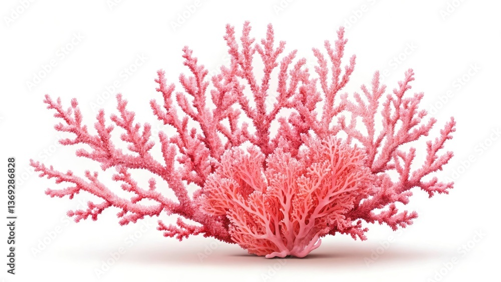Fototapeta premium Stunning Double Exposure of a Pink Coral Branch A Captivating Underwater Photography Background Image