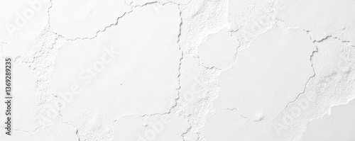 Close-up shot of white concrete wall texture with rough plaster background, textured, gritty
