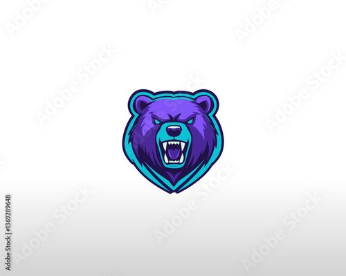 Bear Vector Logo for Esports Team: Powerful, Fierce, and Bold Gaming Mascot Design for Competitive Players, Clans, and Streaming Brands