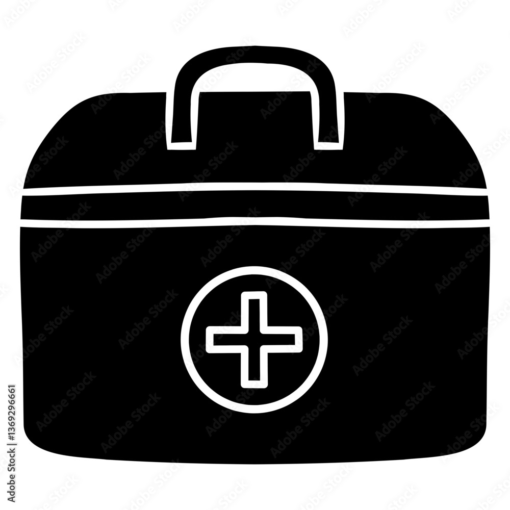 Obraz premium first aid kit box icon