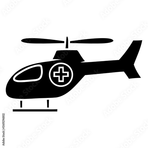 helicopter vector icon