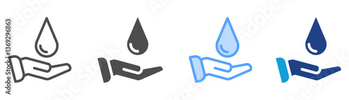 Moisturizing Icon Set Multiple Style Collection