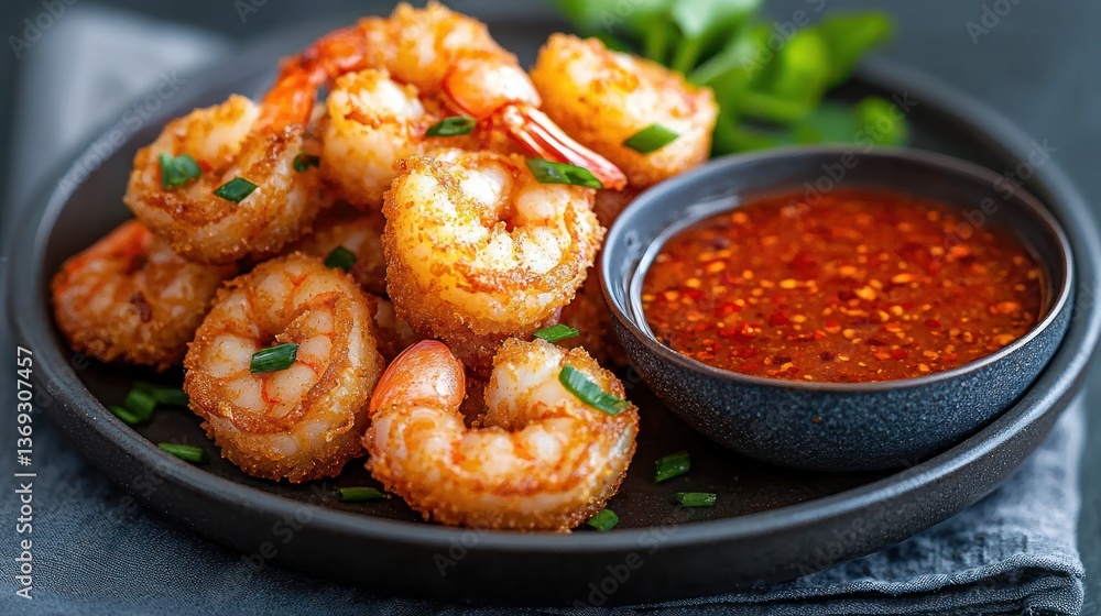Crispy shrimp with spicy sauce Crispy shrimp with spicy sauce