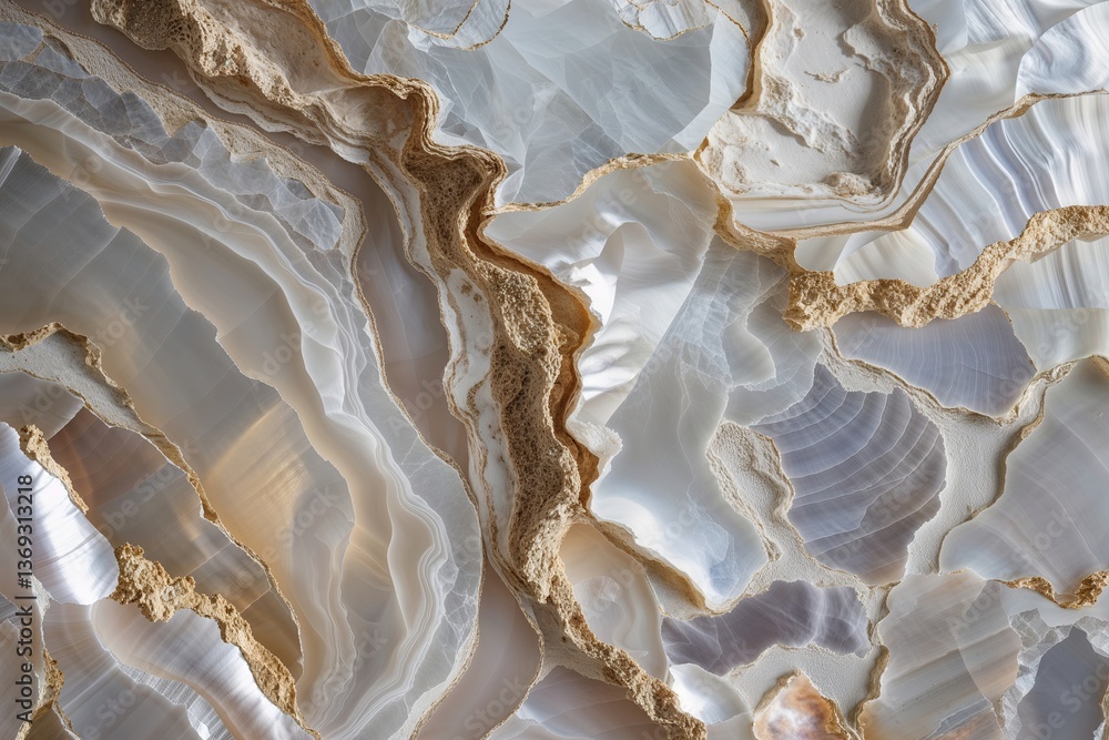 Obraz premium Exquisite Mother-of-Pearl Marble Background with Stunning Texture and Elegant Depth