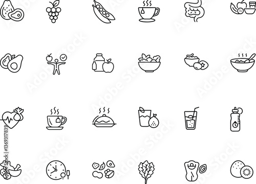 Nutrition Icon Bundle The Ultimate Health And Wellness Pack.