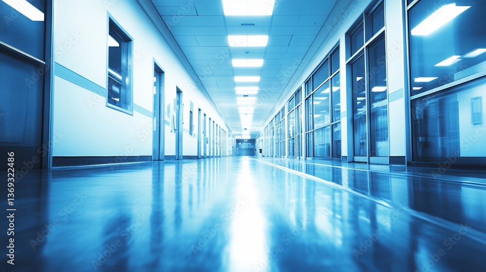 Empty hospital hallway Empty hospital hallway