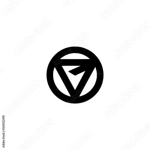 Extinction Rebellion Symbol, Black Icon on White Background