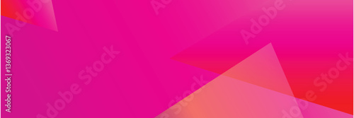 Abstract geometric shapes in vibrant pink and red hues