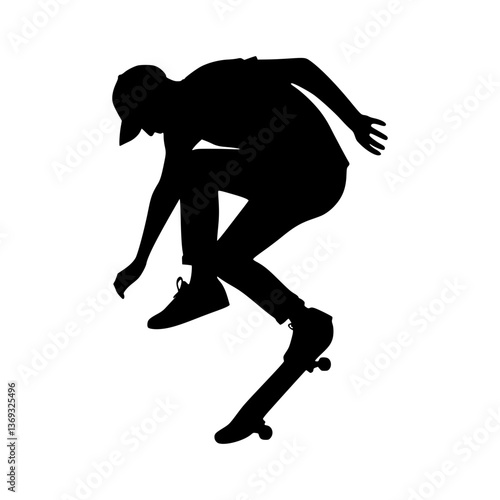 Skater Silhouette - Action Sports Graphic