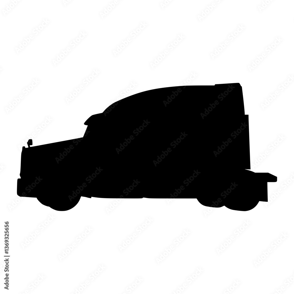 Delivery Van Silhouette - Vector Graphic Delivery Van Silhouette - Vector Graphic