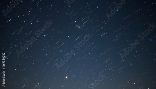 Starlit Sky with Star Trails