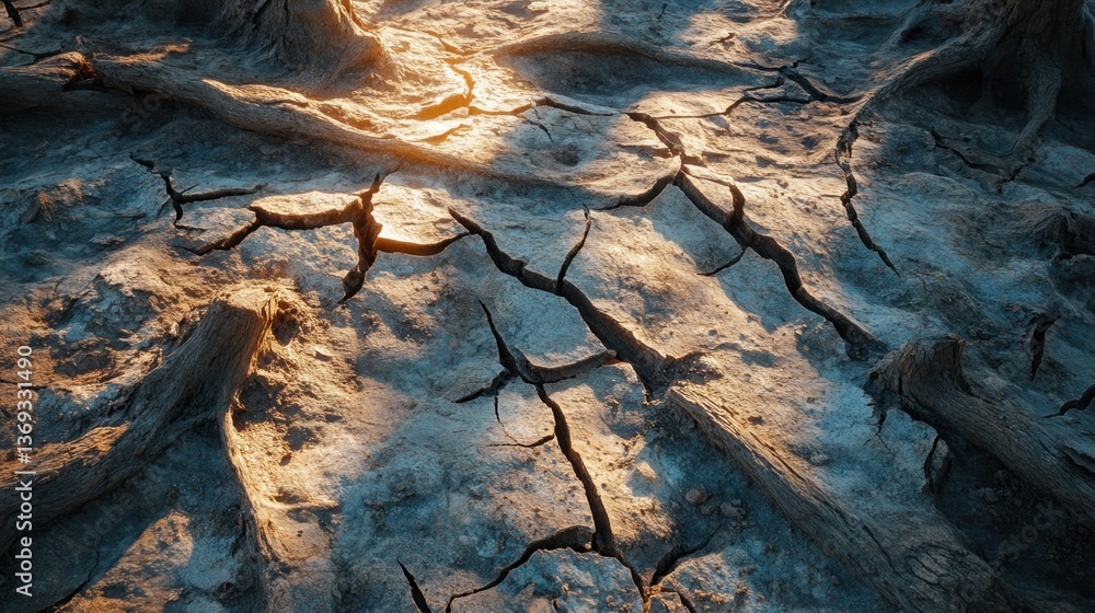 Cracked Earth Texture with Sunlight Cracked Earth Texture with Sunlight