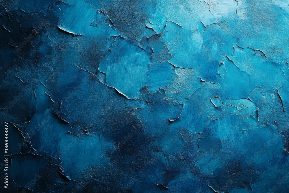 Textured background of cracked blue paint on a rough wall Textured background of cracked blue paint on a rough wall