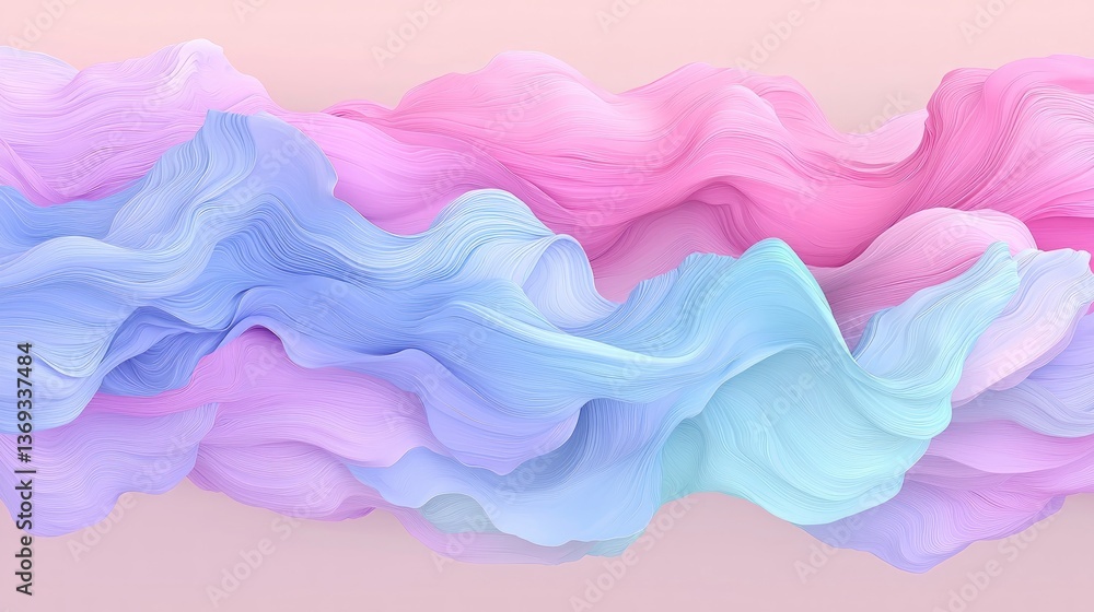 Abstract Pastel Pink and Blue Waves Flowing Design Background Perfect for website banners or social media Abstract Pastel Pink and Blue Waves Flowing Design Background Perfect for website banners or social media