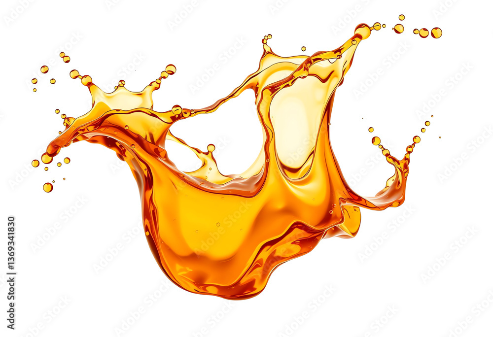 Fototapeta premium Splash of Orange Liquid Captured Mid-Motion