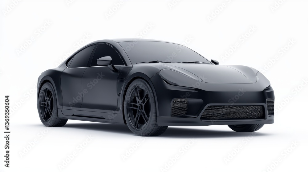 Luxury black car on white background, a stunning automotive design showcase sleek Luxury black car on white background, a stunning automotive design showcase sleek