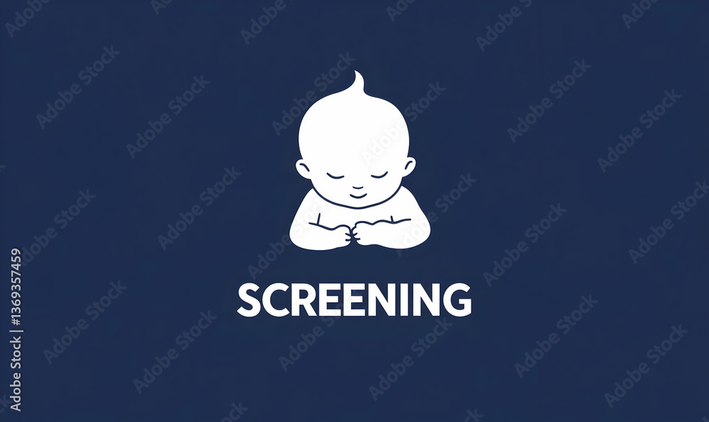 Baby Graphic with Simple Design for Screening Concept Baby Graphic with Simple Design for Screening Concept