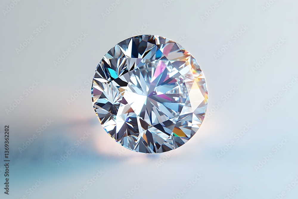 Fototapeta premium Close-up of a diamond on a piece of jewelry,