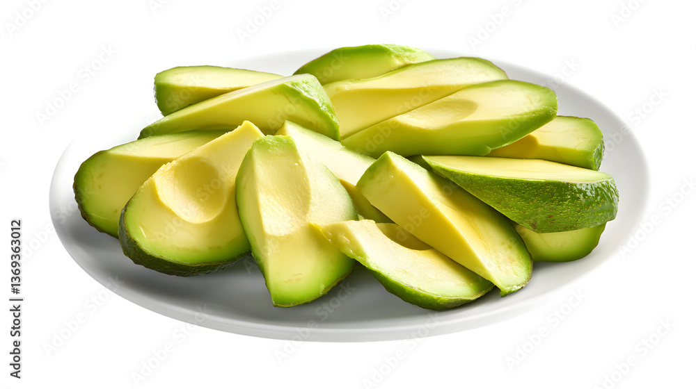 custom made wallpaper toronto digitalSliced green fruit on a white plate fresh and ready for culinary use perfect for healthy eati