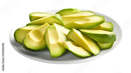 Wallpaper Mural Sliced green fruit on a white plate fresh and ready for culinary use perfect for healthy eati Torontodigital.ca