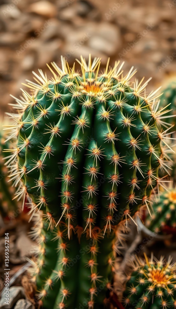 Barrel cactus, round, spiny, ribbed, desert plant, plant, spines, saguaro Barrel cactus, round, spiny, ribbed, desert plant, plant, spines, saguaro